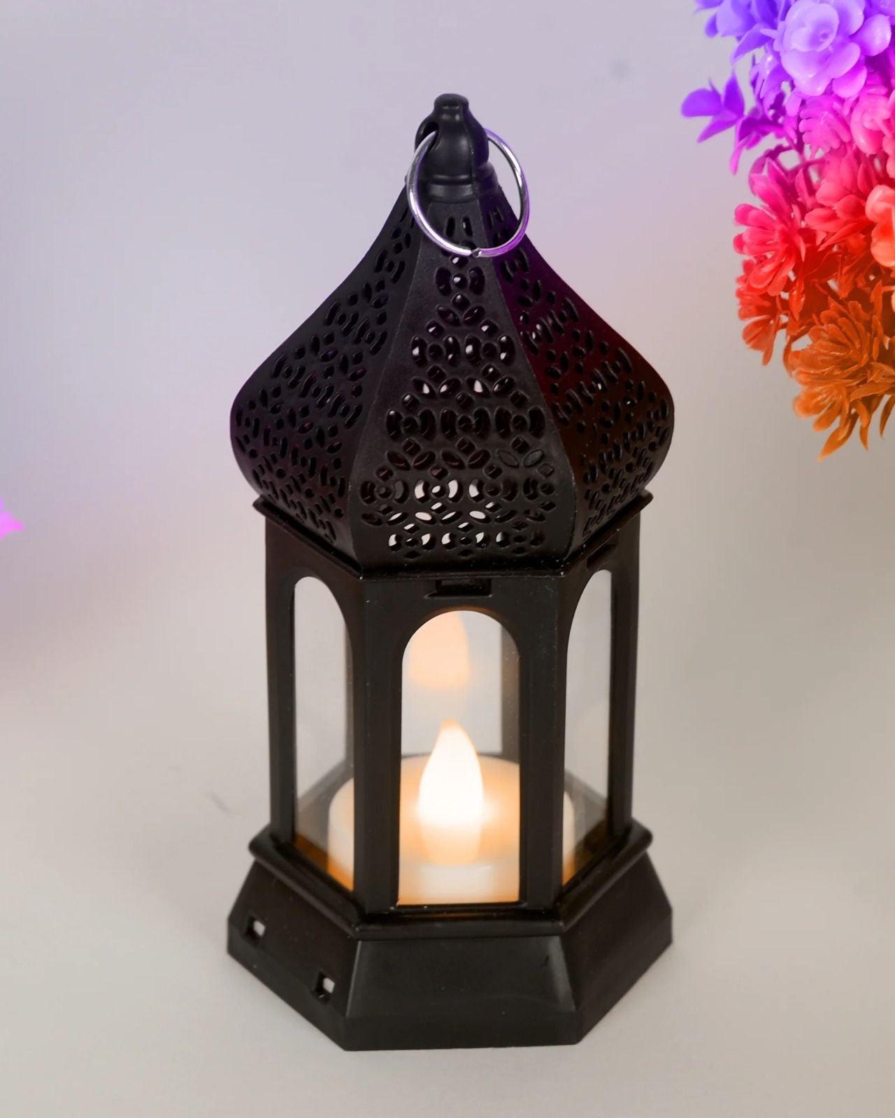 Antique Black candle lamp