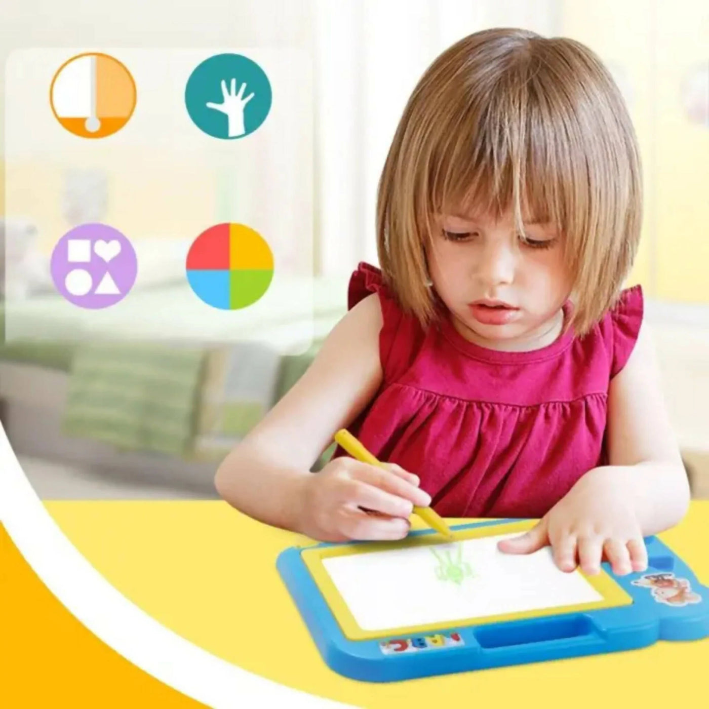 Magnetic Learning Drawing Board for Kids  – Erasable Doodle Pad