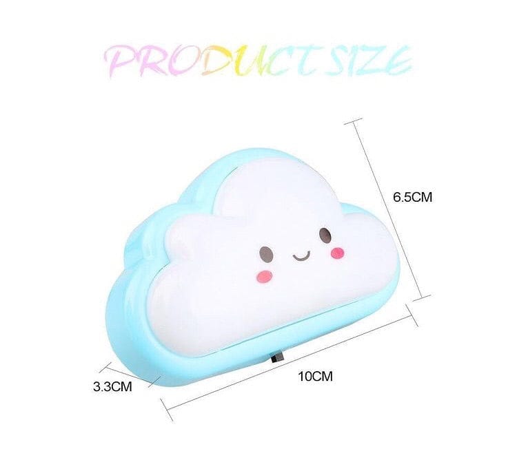 Smiley Cloud Plug-In LED Night Light – Soft Warm Glow Baby Lamp
