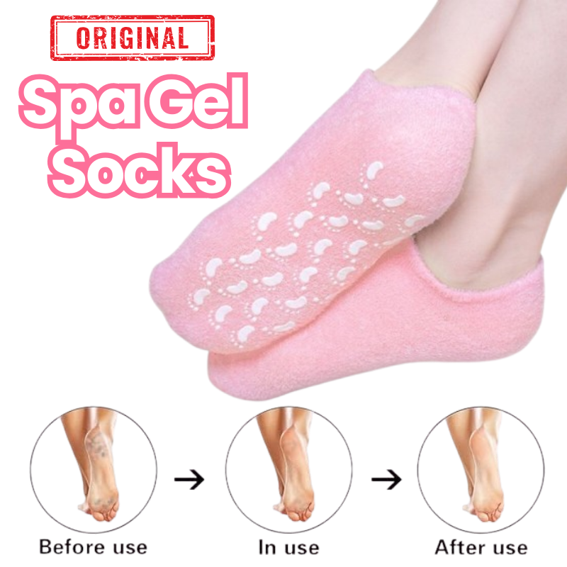 Reusable Silicone Spa Gel Socks For Dry Feet And Cracked Heel