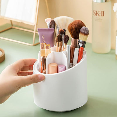 360° Rotating Makeup Brush Organizer