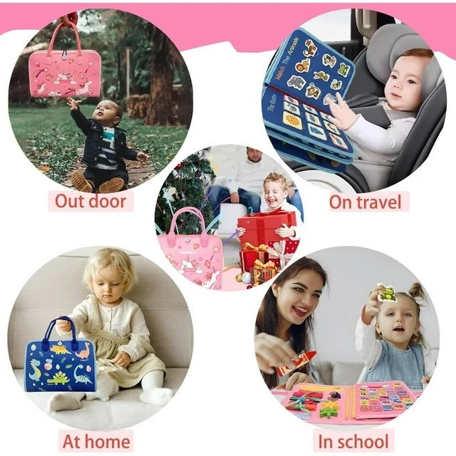 Montessori Busy Book For Toddlers | Educational Learning Toy With Stickers