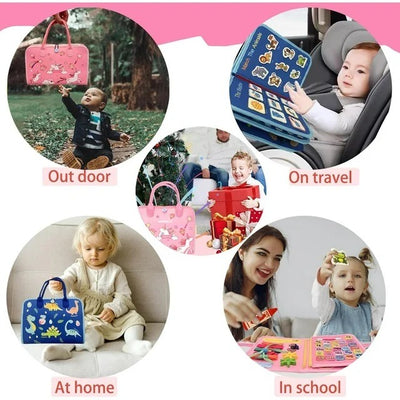 Montessori Busy Book For Toddlers | Educational Learning Toy With Stickers