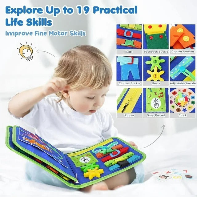 Montessori Busy Book For Toddlers | Educational Learning Toy With Stickers
