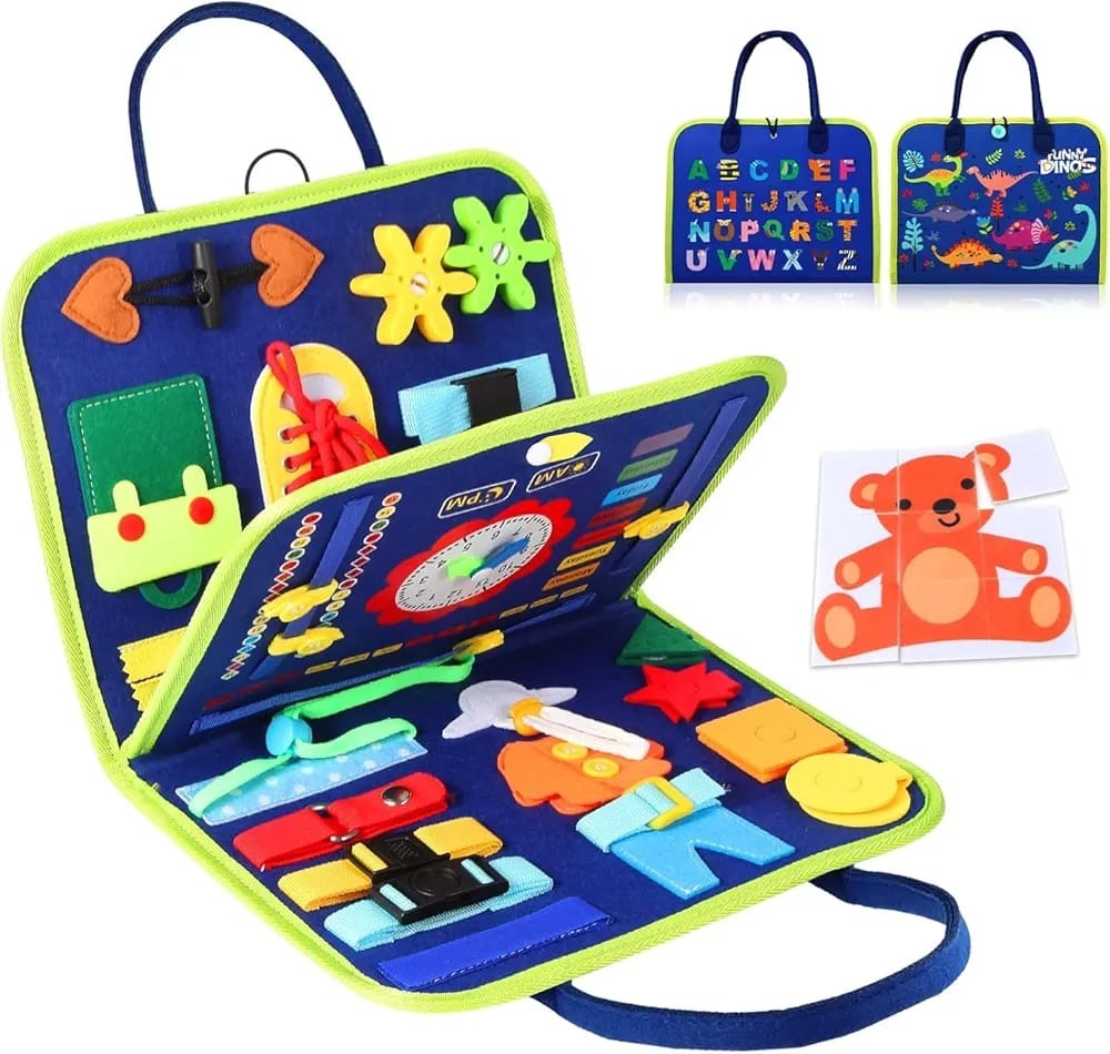 Montessori Busy Book For Toddlers | Educational Learning Toy With Stickers